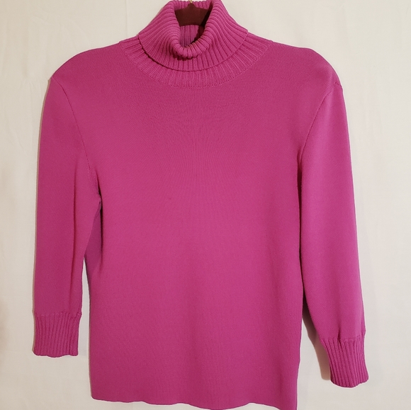 Dana Buchman Sweaters - Dana Buchman medium pink turtlenecks.  A079